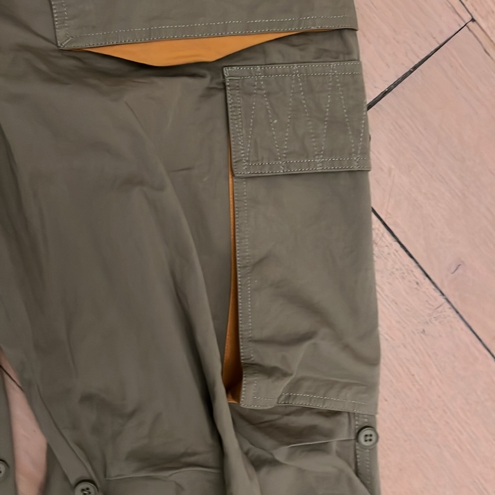 Brain dead parachute cargo pants, yellow accents - Picture 3 of 6